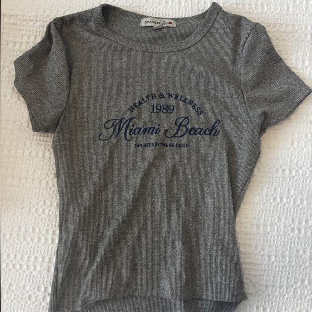 Orage Heather Gray Miami Beach Tee